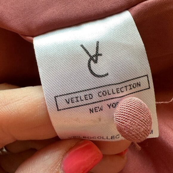 Veiled New York Long Sleeve Maxi Dress Womens Size L Modesty Gown Button Detail - Picture 7 of 9